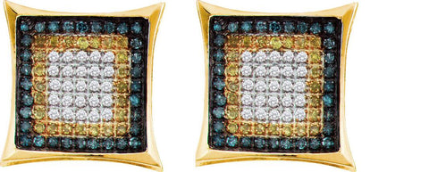 1-3CTW-Diamond BLUE MICRO-PAVE EARRING