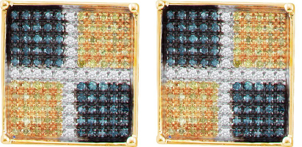 1-6CT-Diamond BLUE MICRO-PAVE EARRING