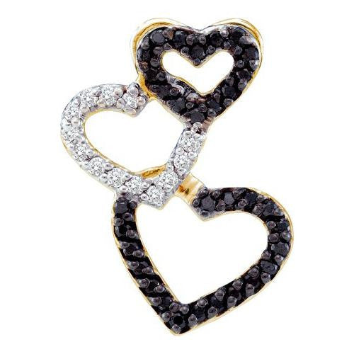 14KT Yellow Gold 0.27CTW DIAMOND  HEART PENDANT