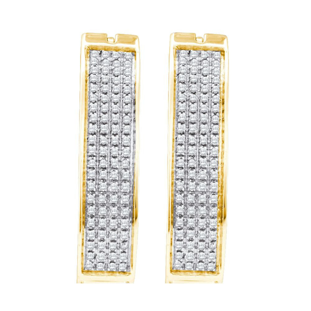 1-2CTW-Diamond MICRO-PAVE HOOPS