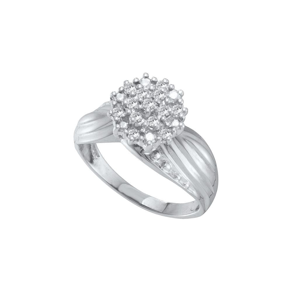 1-5CTW-Diamond CLUSTER RING