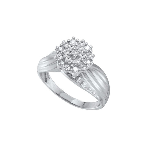 1-5CTW-Diamond CLUSTER RING