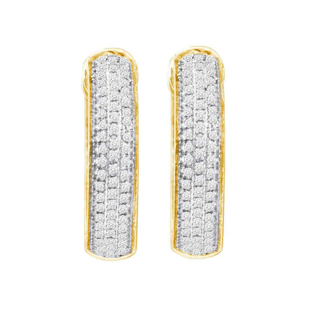 1-2CTW-Diamond MICRO-PAVE HOOPS