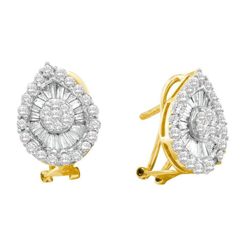 1 1-4CTW-Diamond FLOWER EARRING