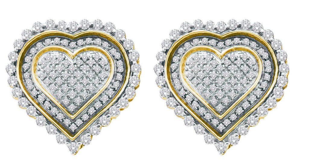 1 CTW-Diamond HEART EARRING