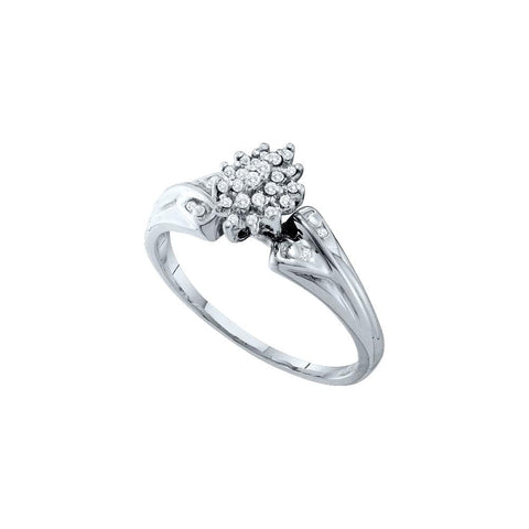 1-8CTW-Diamond CLUSTER RING