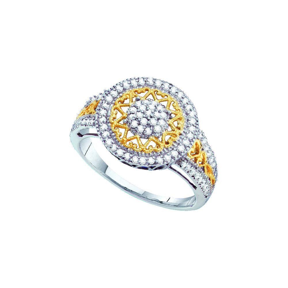 1-2CT-Diamond CLUSTER RING