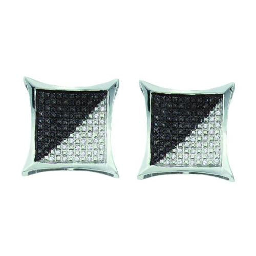 925 Sterling Silver Yellow 0.35CTW DIAMOND  MICRO PAVE EARRING