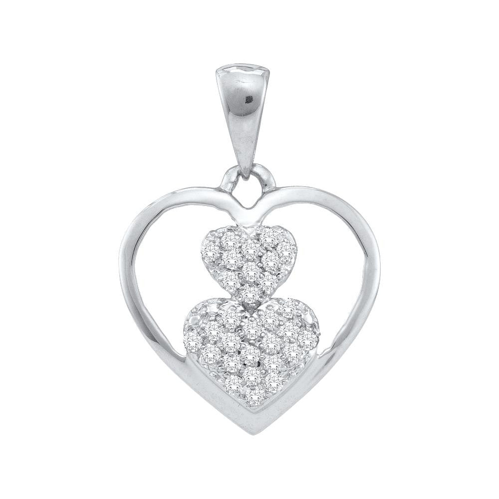 1-6CTW-Diamond HEART PENDANT