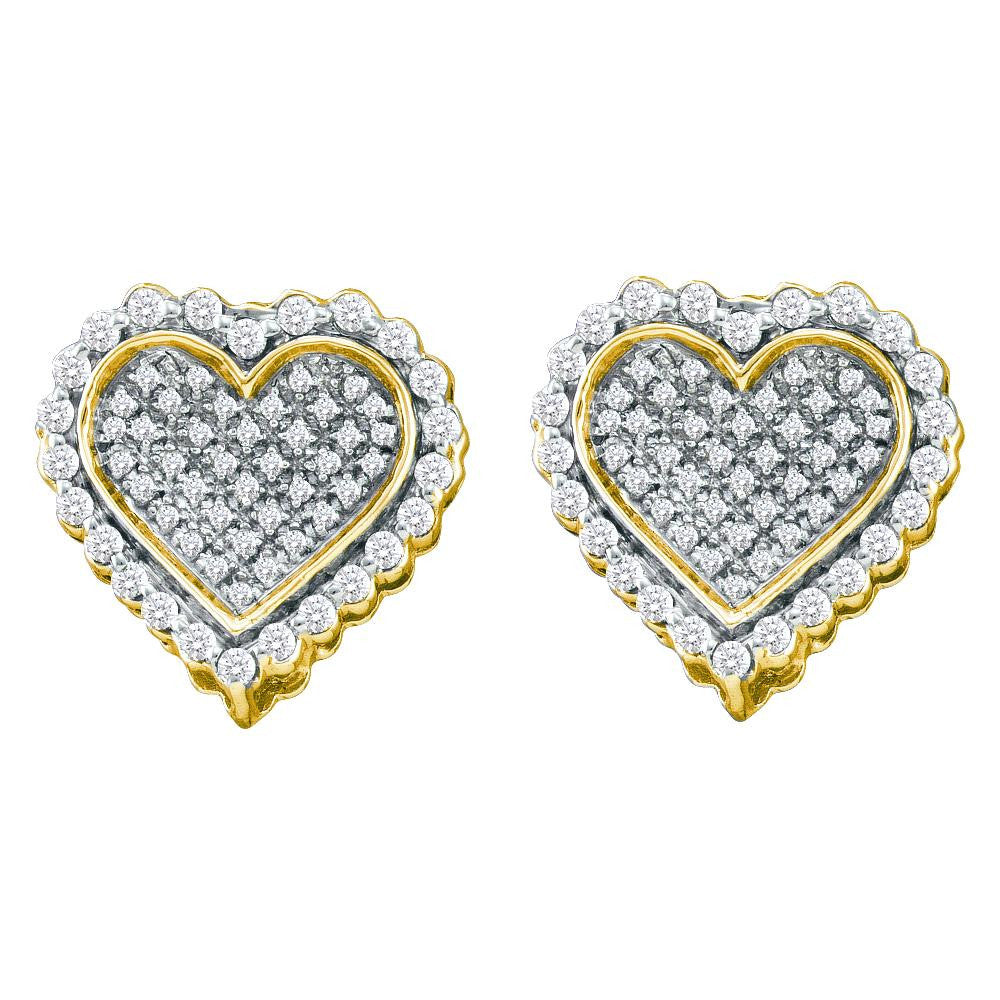 1-2CTW-Diamond HEART EARRING