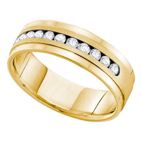 14KT Yellow Gold 0.53CTW DIAMOND MACHINE SET BAND