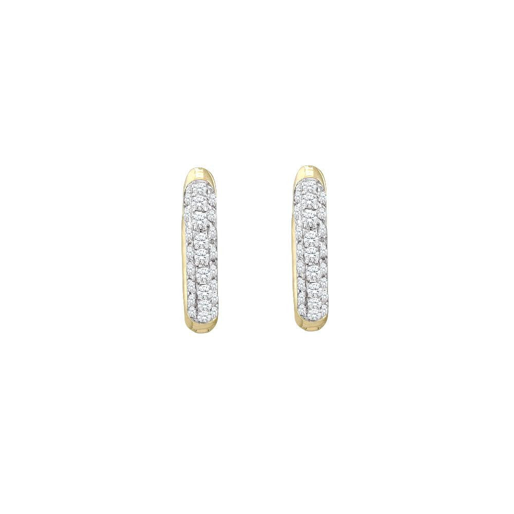 1-6CTW-Diamond MICRO-PAVE HOOPS