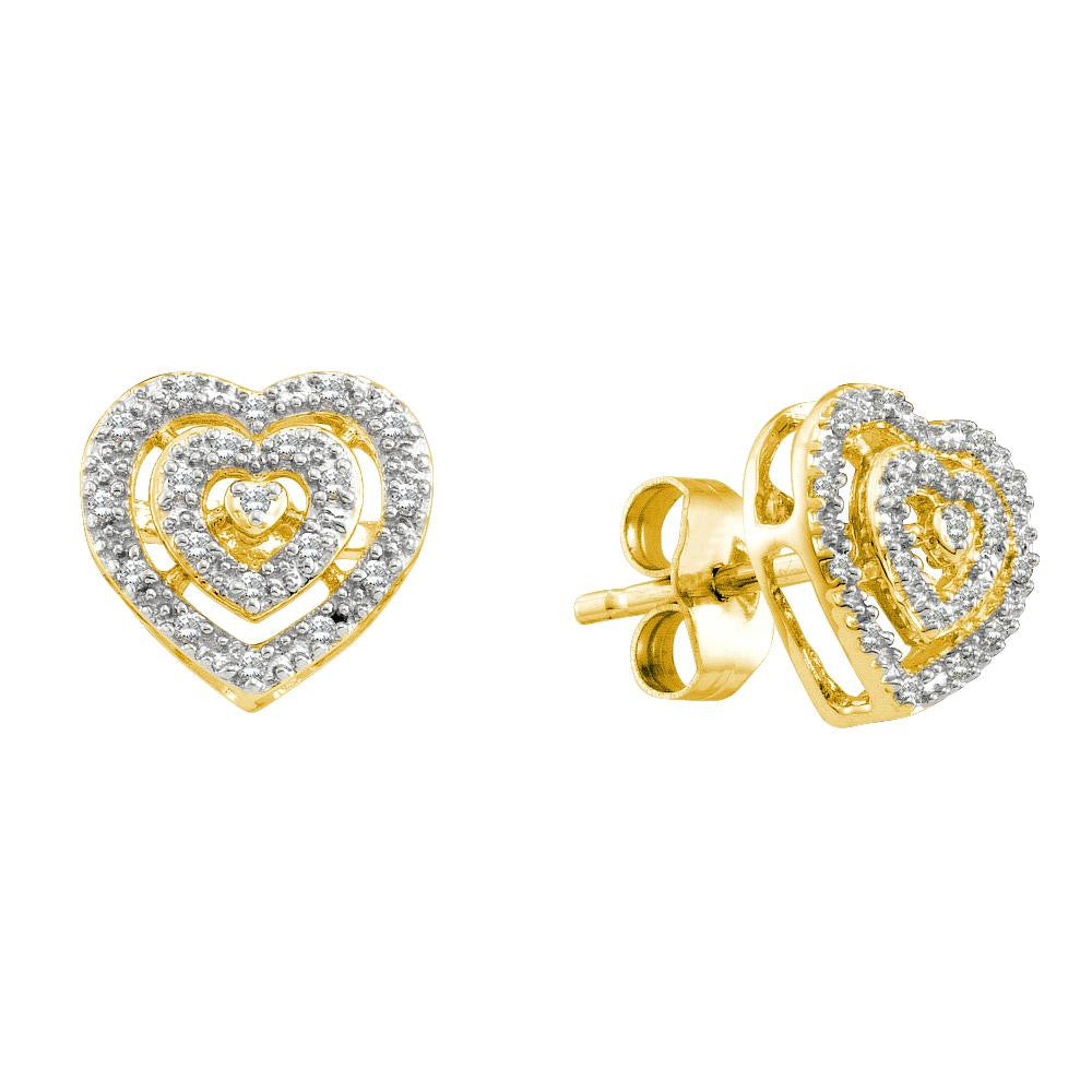 1-10CT-Diamond HEART EARRINGS