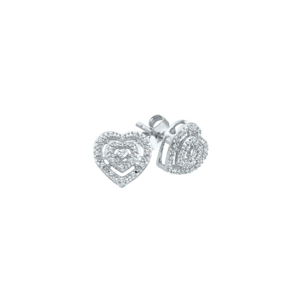 1-12CTW-Diamond HEART EARRINGS