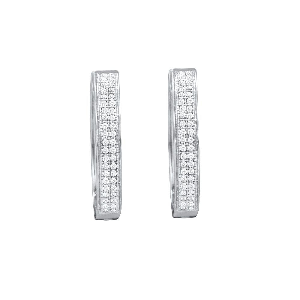 1-4CTW-Diamond MICRO-PAVE HOOPS