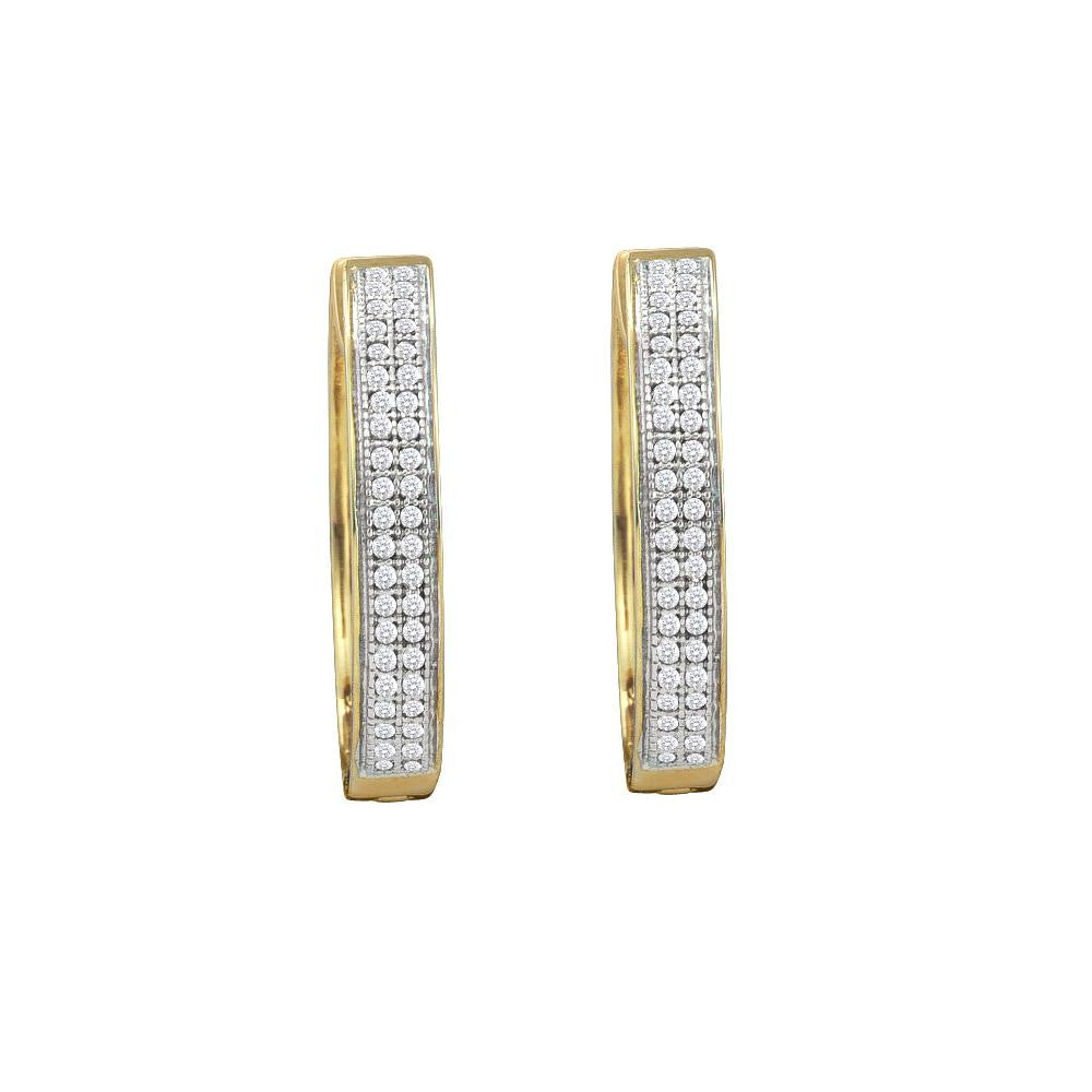 1-4CTW-Diamond MICRO-PAVE HOOPS