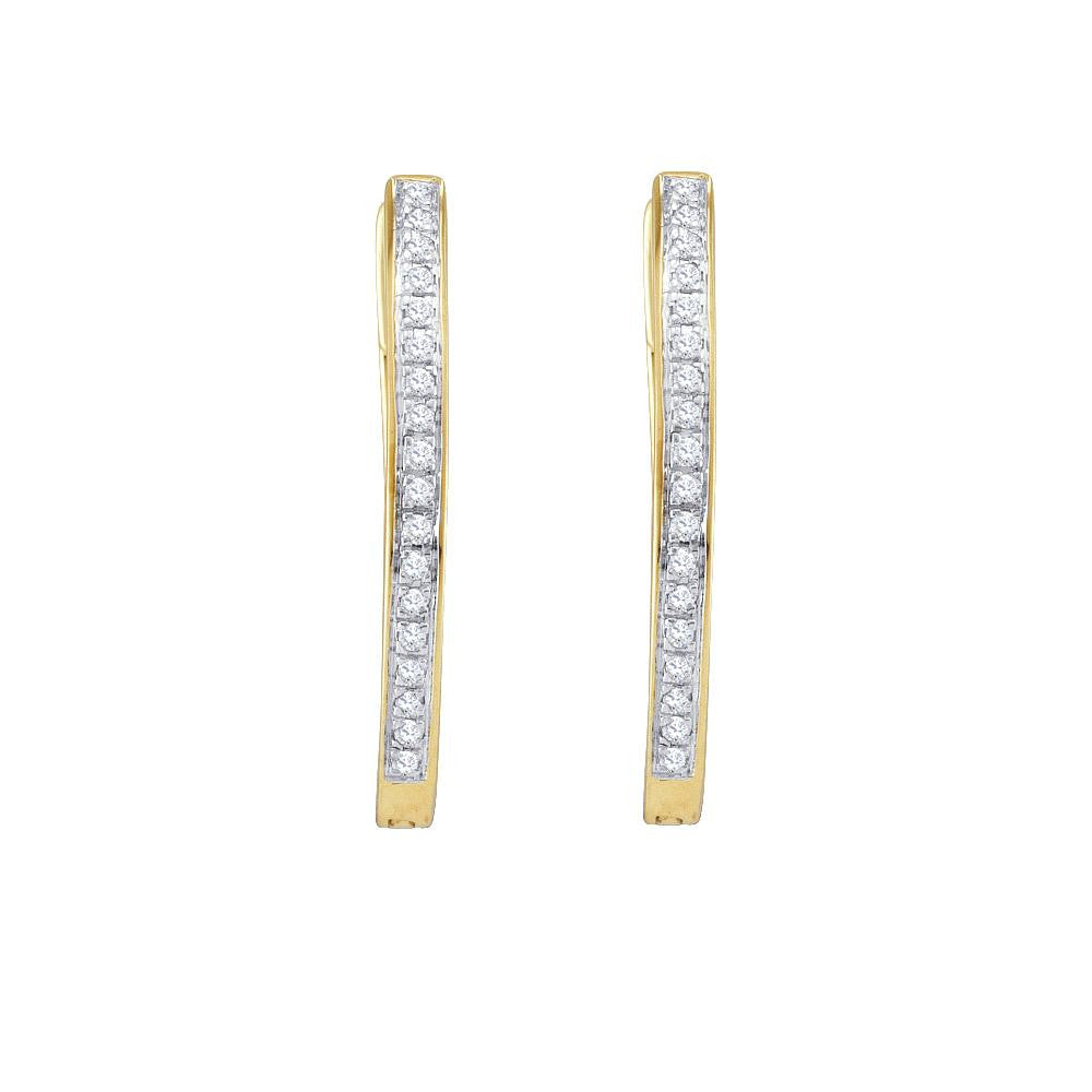 1-10CTW-Diamond MICRO-PAVE HOOPS