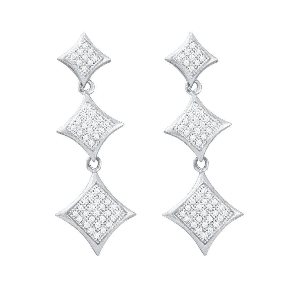 1-3CTW-Diamond MICRO-PAVE EARRINGS