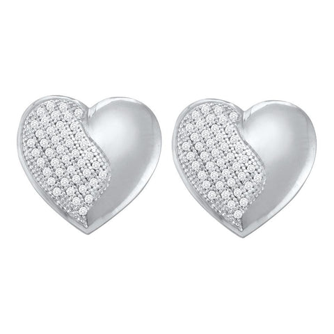 1-4CT-Diamond HEART EARRINGS