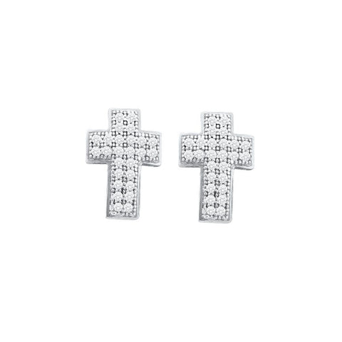 1-6CTW-Diamond CROSS EARRINGS