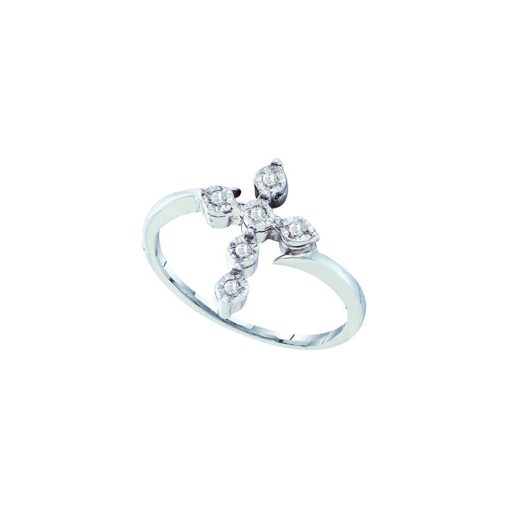 1-20CT-Diamond CROSS RING