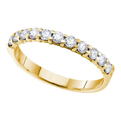 14KT Yellow Gold 0.10CT DIAMOND MACHINE SET BAND