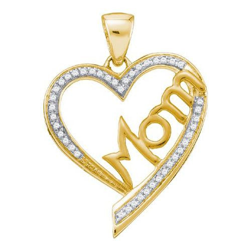 10KT Yellow Gold 0.13CTW DIAMOND FASHION PENDANT