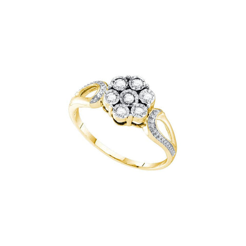 1-8CTW-Diamond FLOWER RING