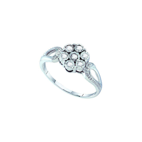 1-8CTW-Diamond FLOWER RING