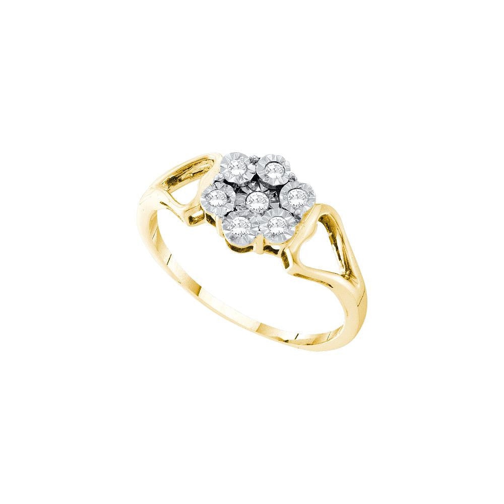 1-10CTW-Diamond FLOWER RING