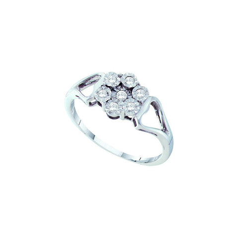 1-10CTW-Diamond FLOWER RING