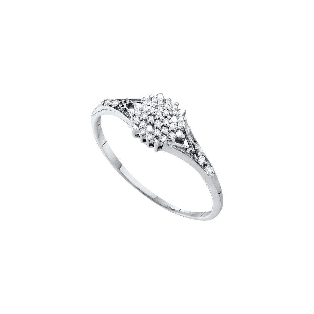 1-10CTW-Diamond CLUSTER RING