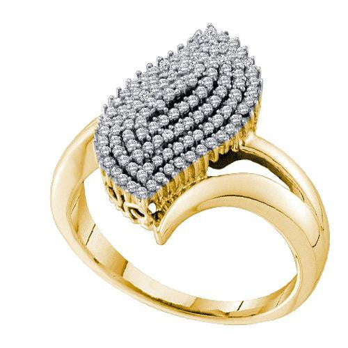 10KT Yellow Gold 0.40CTW LADIES DIAMOND MICRO PAVE RING