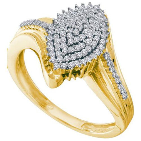 10KT Yellow Gold 0.30CTW DIAMOND  MICRO PAVE EARRING