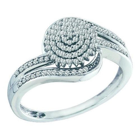 10KT White Gold 0.30CTW LADIES DIAMOND MICRO PAVE RING