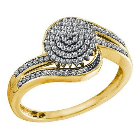 10KT Yellow Gold 0.30CTW DIAMOND  MICRO PAVE EARRING