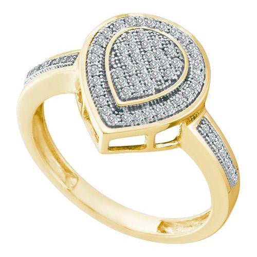 10K Yellow-gold 0.20CT DIAMOND  MICRO PAVE RING