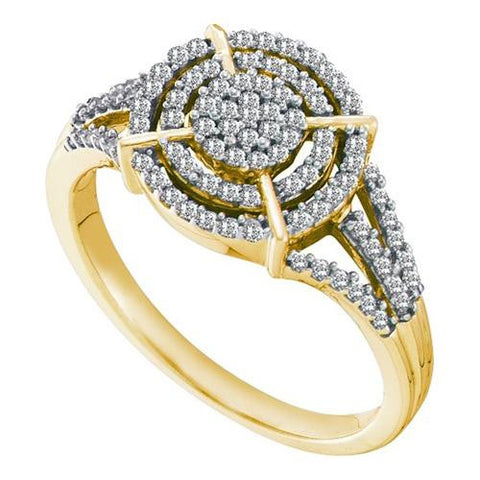 10K Yellow-gold 0.35CT DIAMOND  MICRO PAVE RING