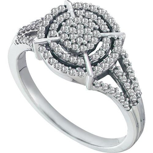 10KT White Gold 0.35CT DIAMOND  MICRO PAVE RING