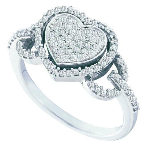 10KT White Gold 0.33CT DIAMOND  MICRO PAVE RING