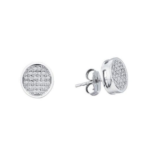 925 Sterling Silver White 0.15CTW DIAMOND MICROPAVE EARRINGS