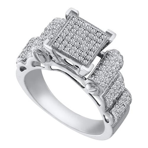 10KT White Gold 0.50CT DIAMOND MICRO PAVE RING