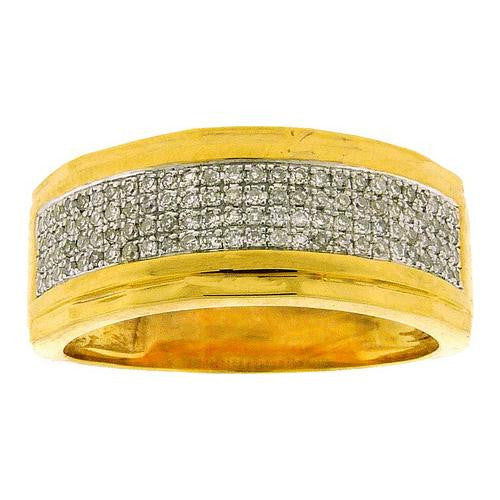 925 Sterling Silver Yellow 0.35CTW DIAMOND FASHION BAND