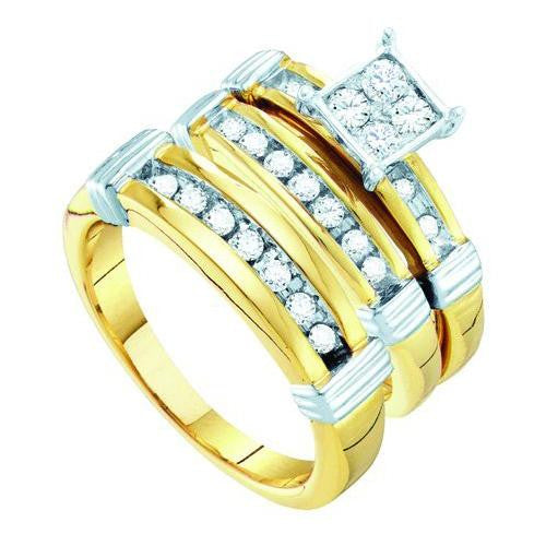 10K Yellow-gold 0.60CT DIAMOND  FASHION TRIO SET