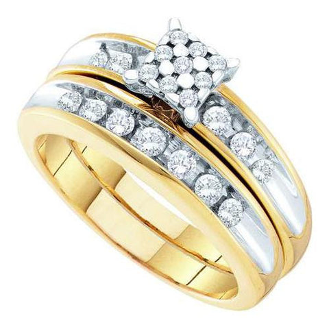 10K Yellow-gold 0.74CT DIAMOND  FASHION TRIO SET