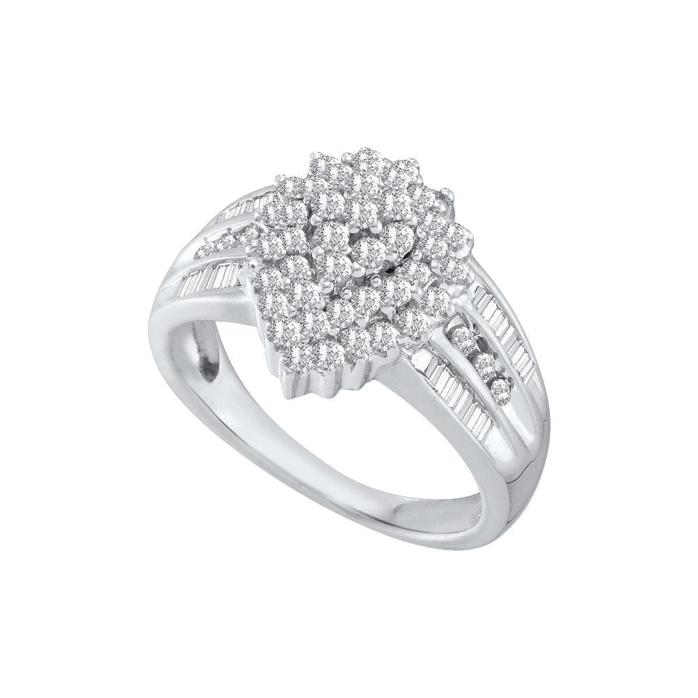 1 CT-Diamond CLUSTER RING