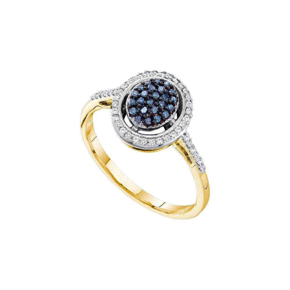 1-4CT-Diamond FASHION BLUE RING