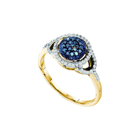 1-4CT-Diamond FASHION BLUE RING