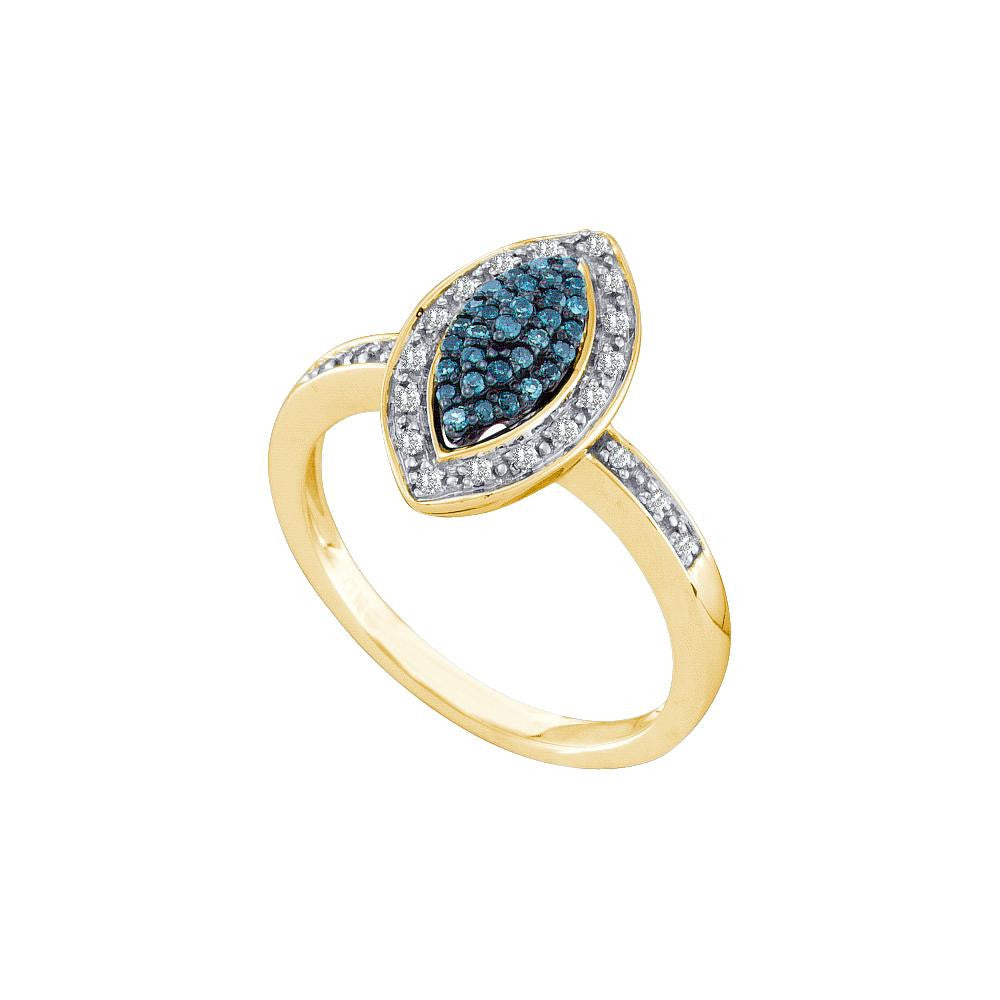 1-4CT-Diamond FASHION BLUE RING