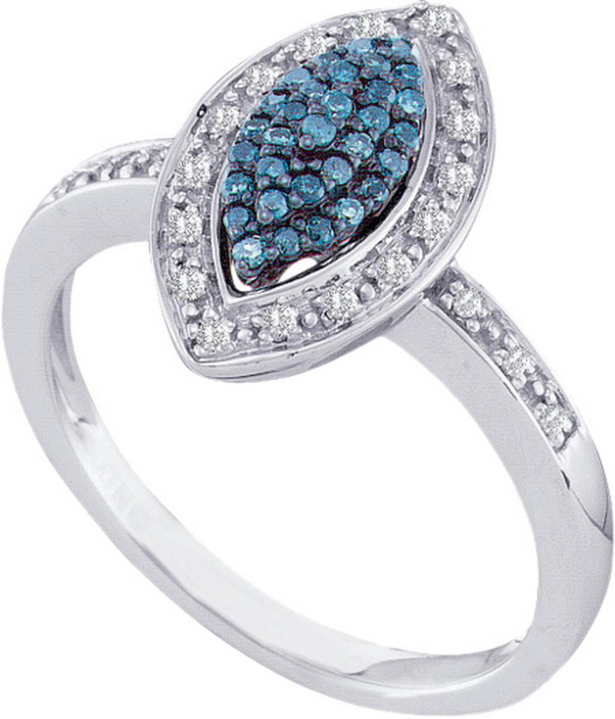 1-4CT-Diamond FASHION BLUE RING